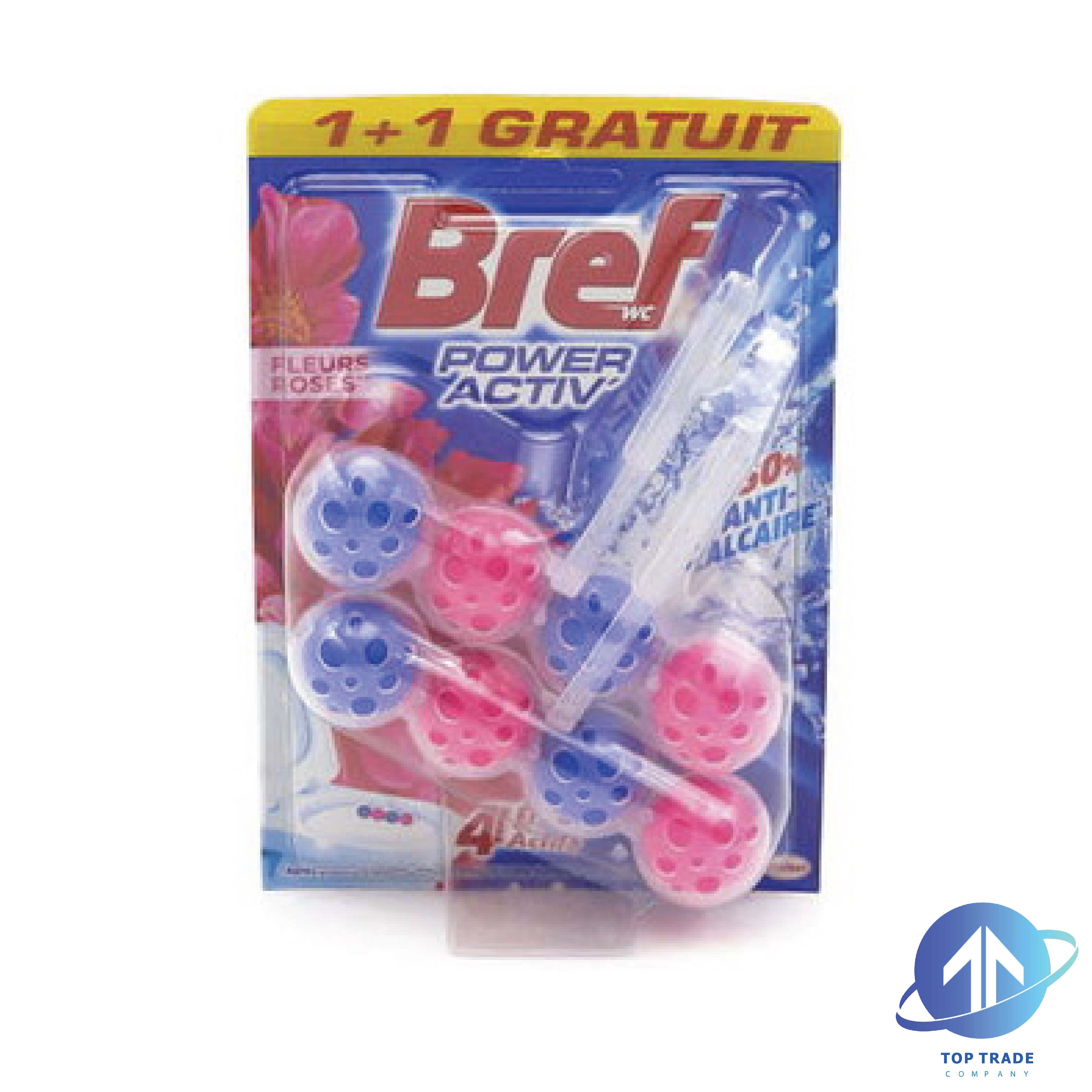 Bref Toilet block power aktiv Pink Flowers 2x50gr